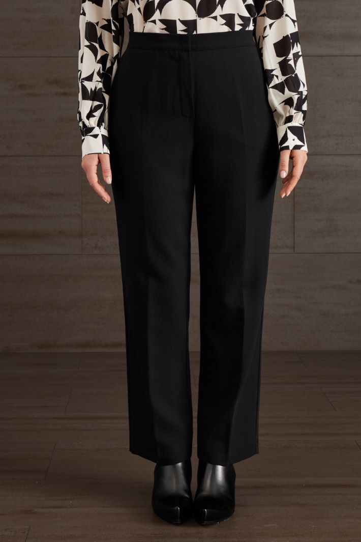 Pantaloni in crépe di lana Fashion Market