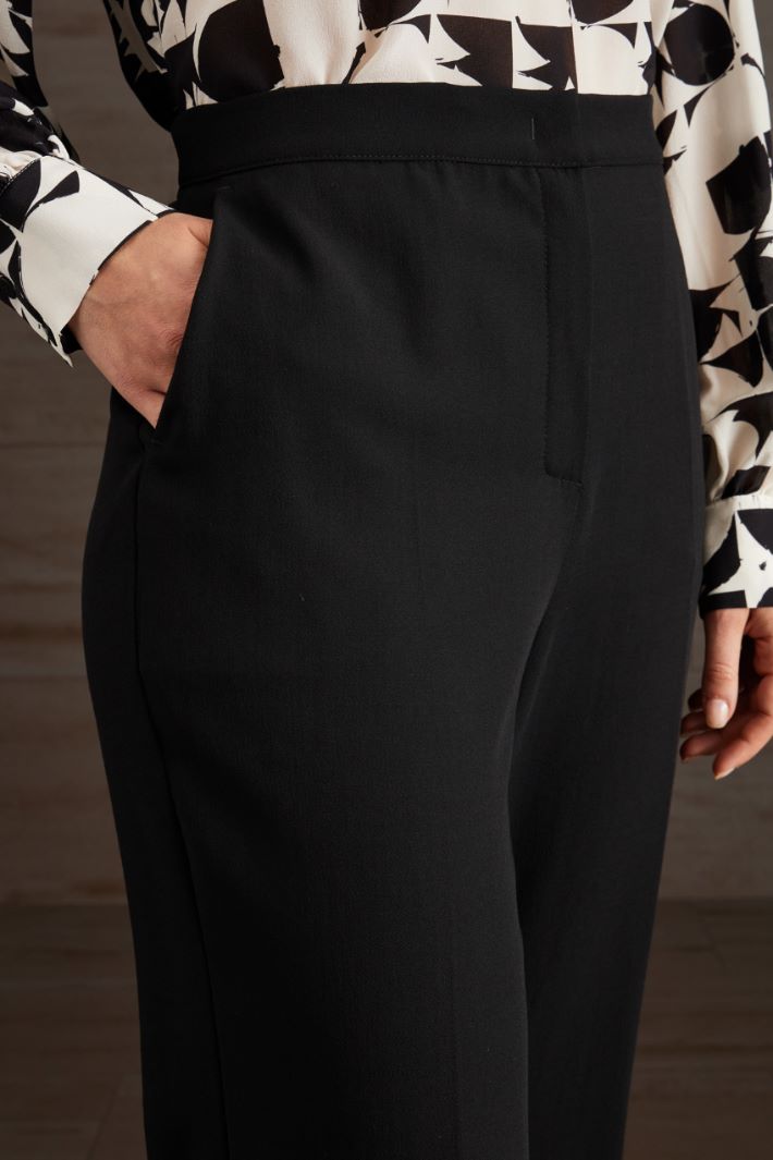 Pantaloni in crépe di lana Fashion Market