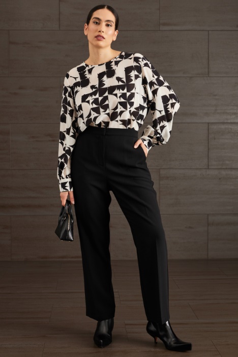 Pantaloni in crépe di lana Fashion Market