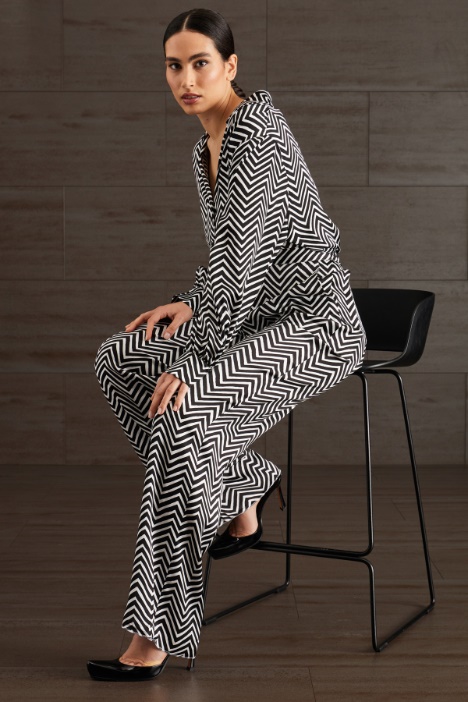 Pantaloni in raso stampato Fashion Market