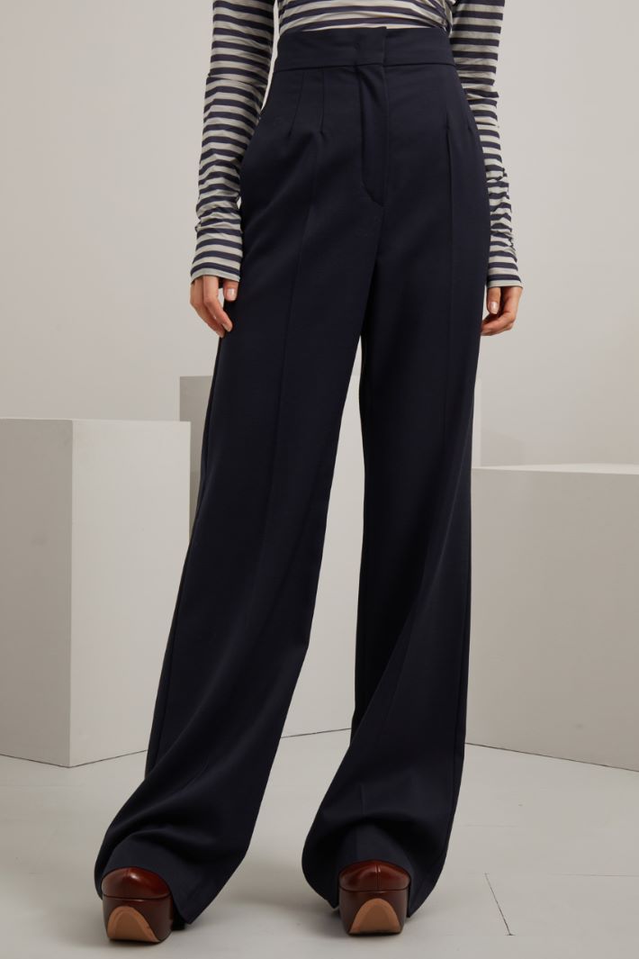 Pantaloni a palazzo in lana Fashion Market