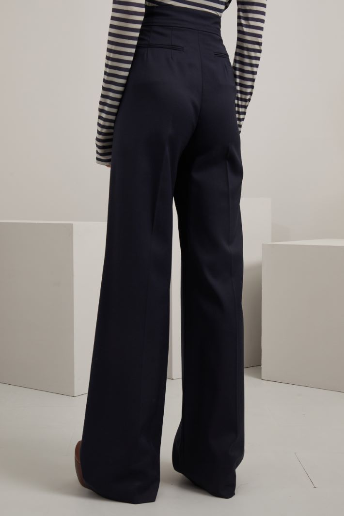 Pantaloni a palazzo in lana Fashion Market