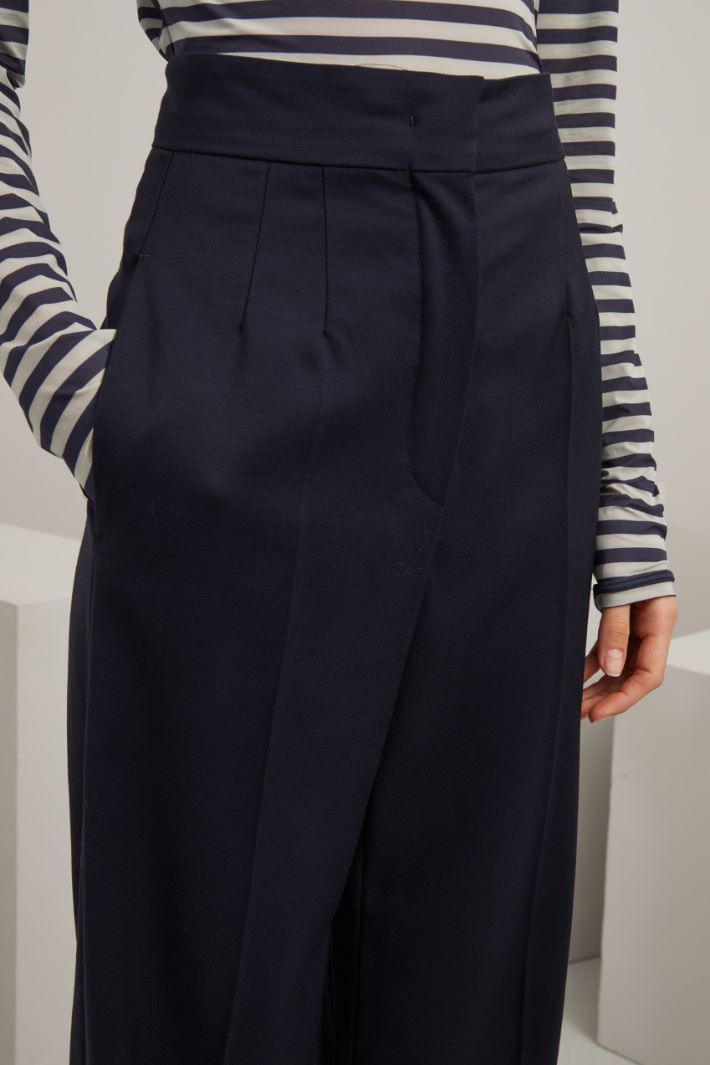 Pantaloni a palazzo in lana Fashion Market