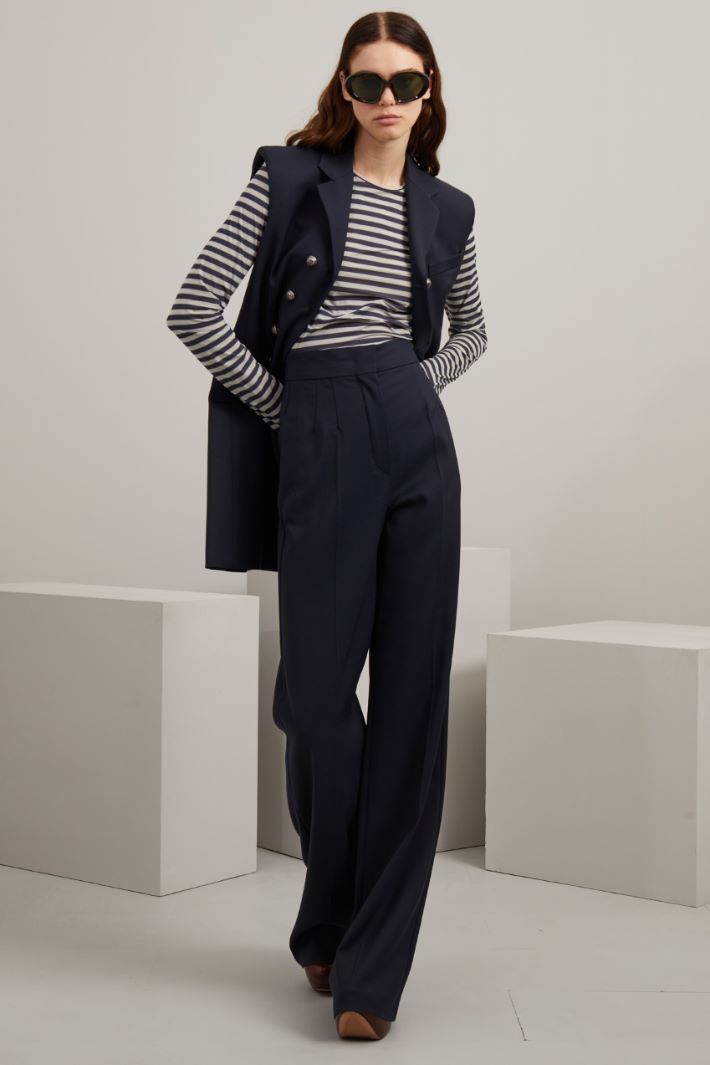 Pantaloni a palazzo in lana Fashion Market