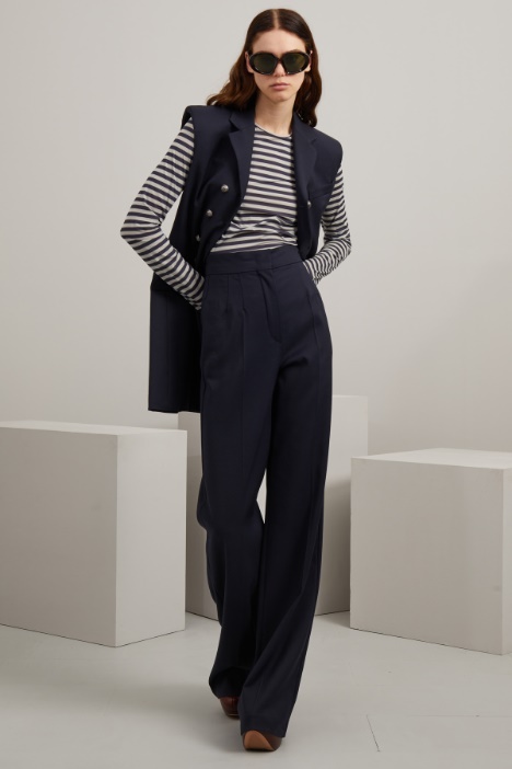 Pantaloni a palazzo in lana Fashion Market