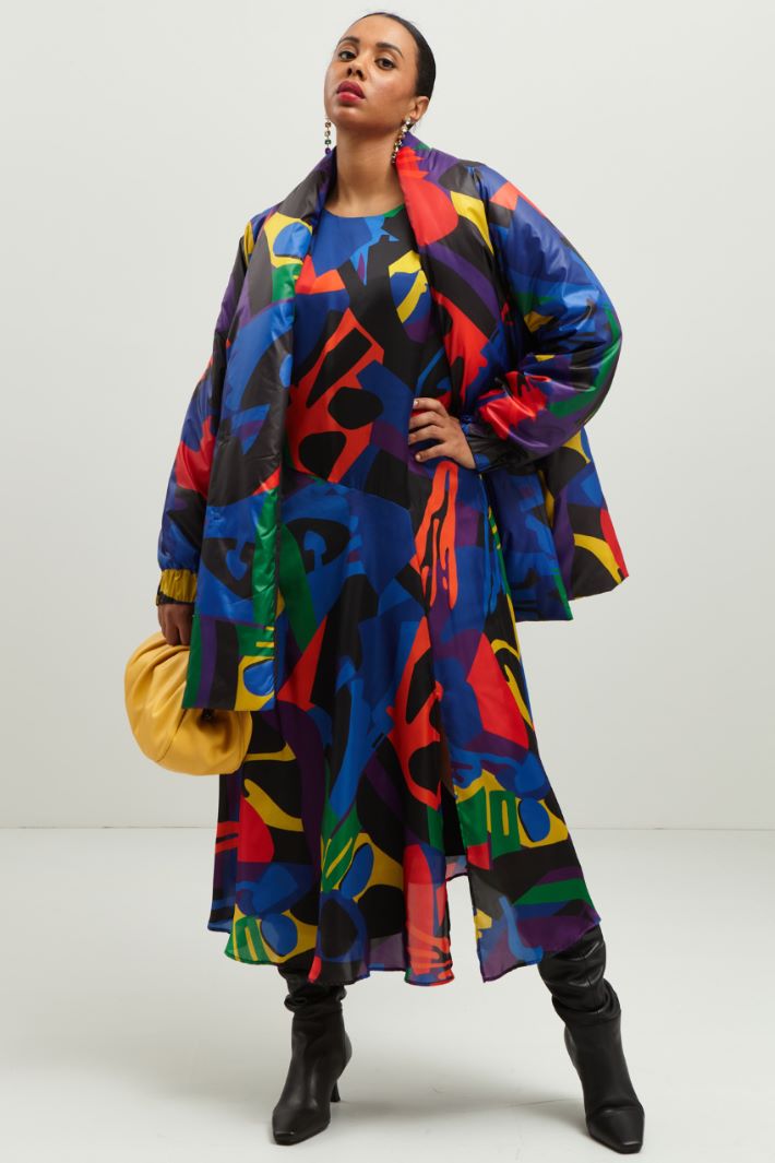 Abito lungo in raso Fashion Market