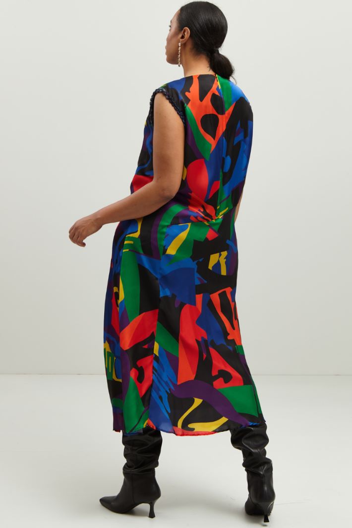 Abito lungo in raso Fashion Market