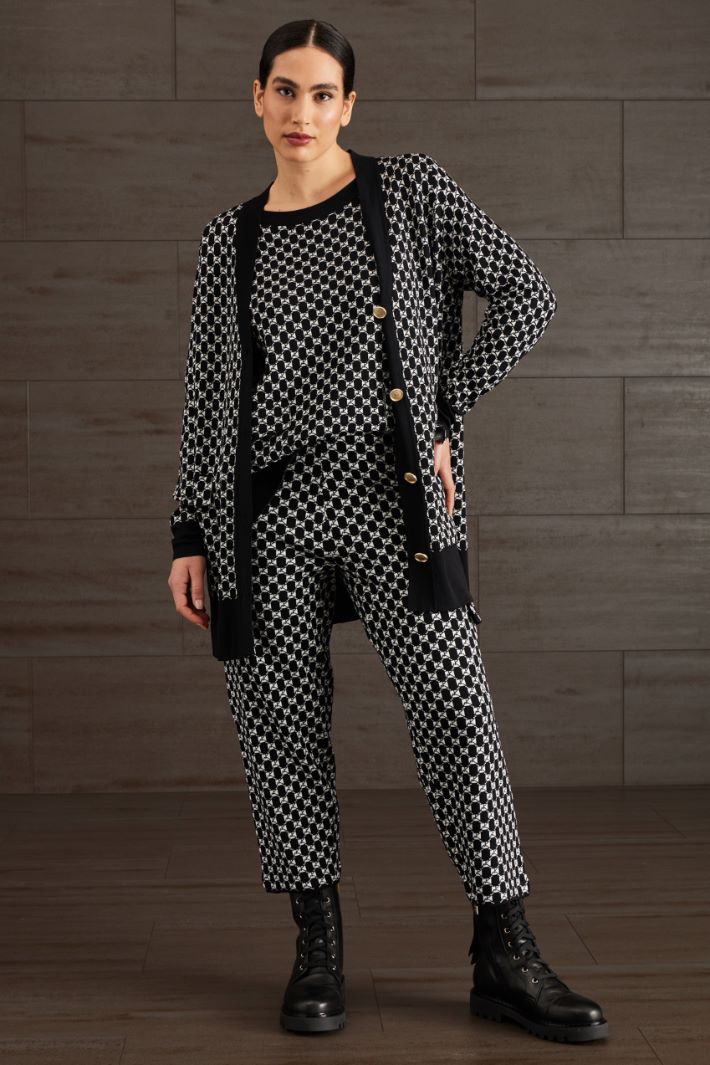 Pantaloni cropped in maglia Fashion Market