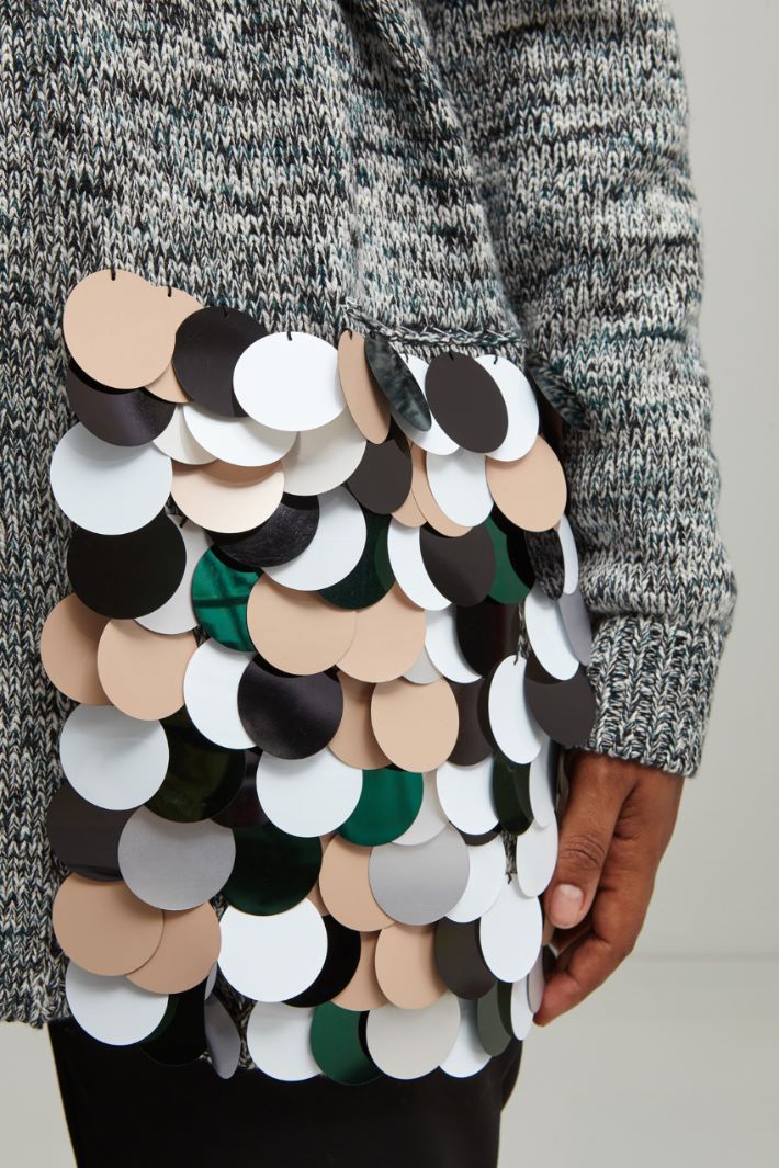 Cardigan con macro paillettes Fashion Market