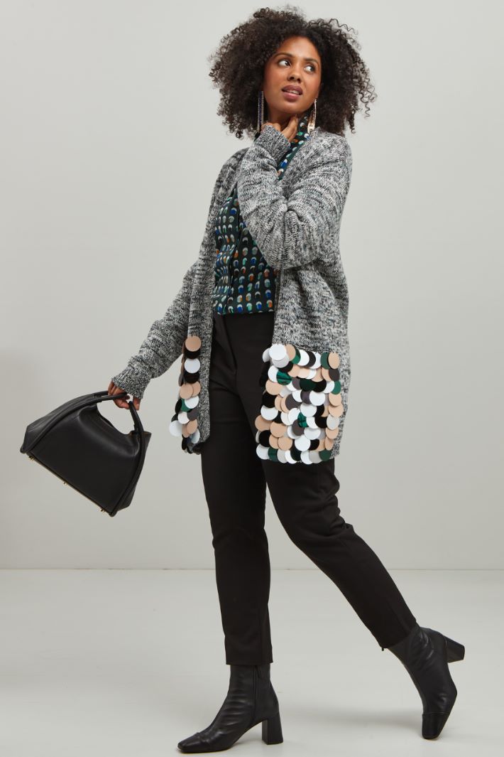 Cardigan con macro paillettes Fashion Market