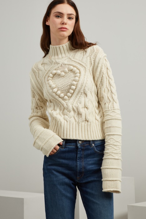 Maglia corta con collo alto Fashion Market