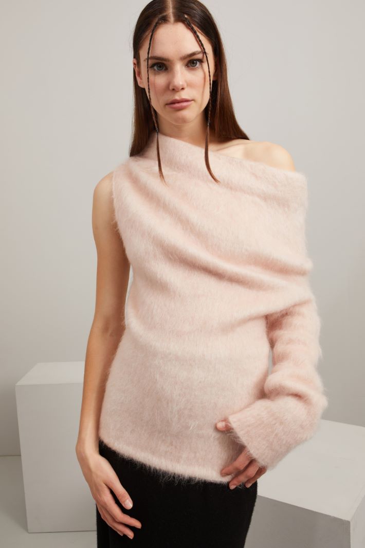 Maglia asimmetrica in mohair Fashion Market