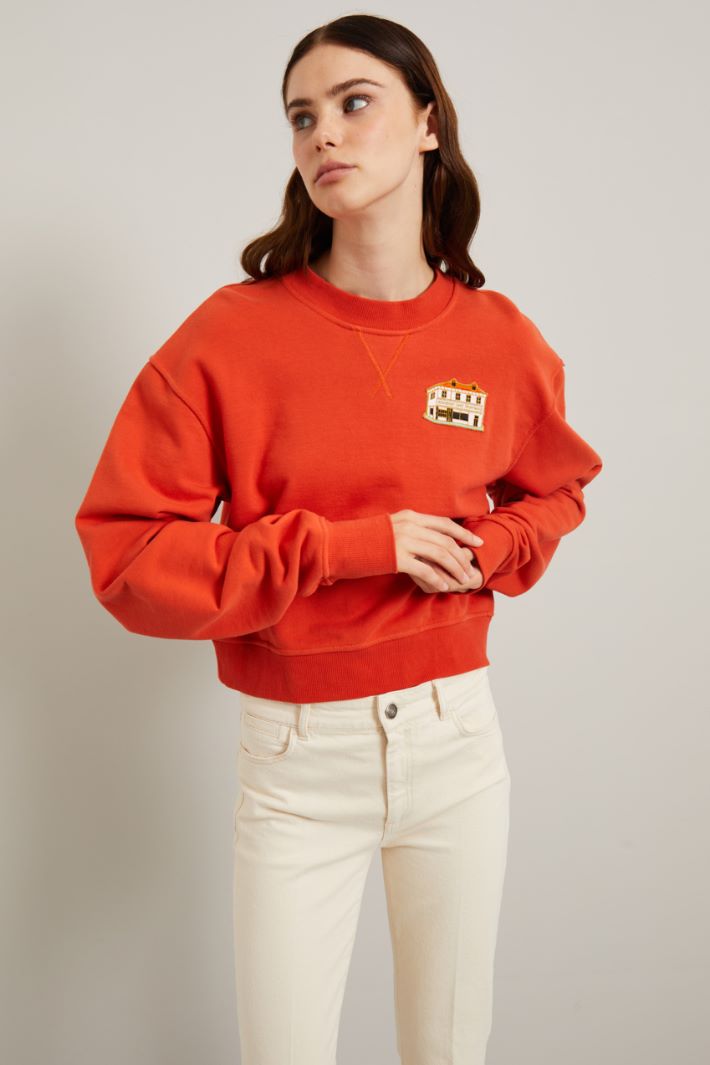 Felpa con patch Fashion Market Felpa con patch Fashion Market