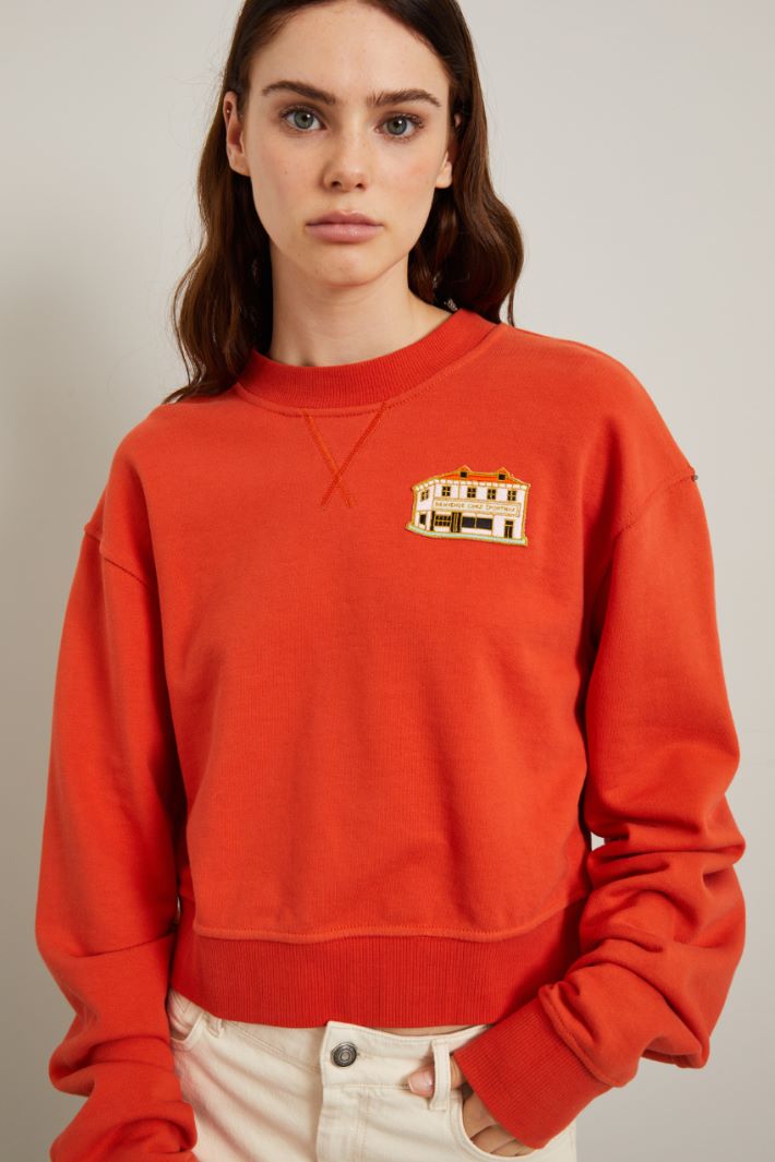 Felpa con patch Fashion Market Felpa con patch Fashion Market