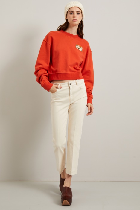 Felpa con patch Fashion Market