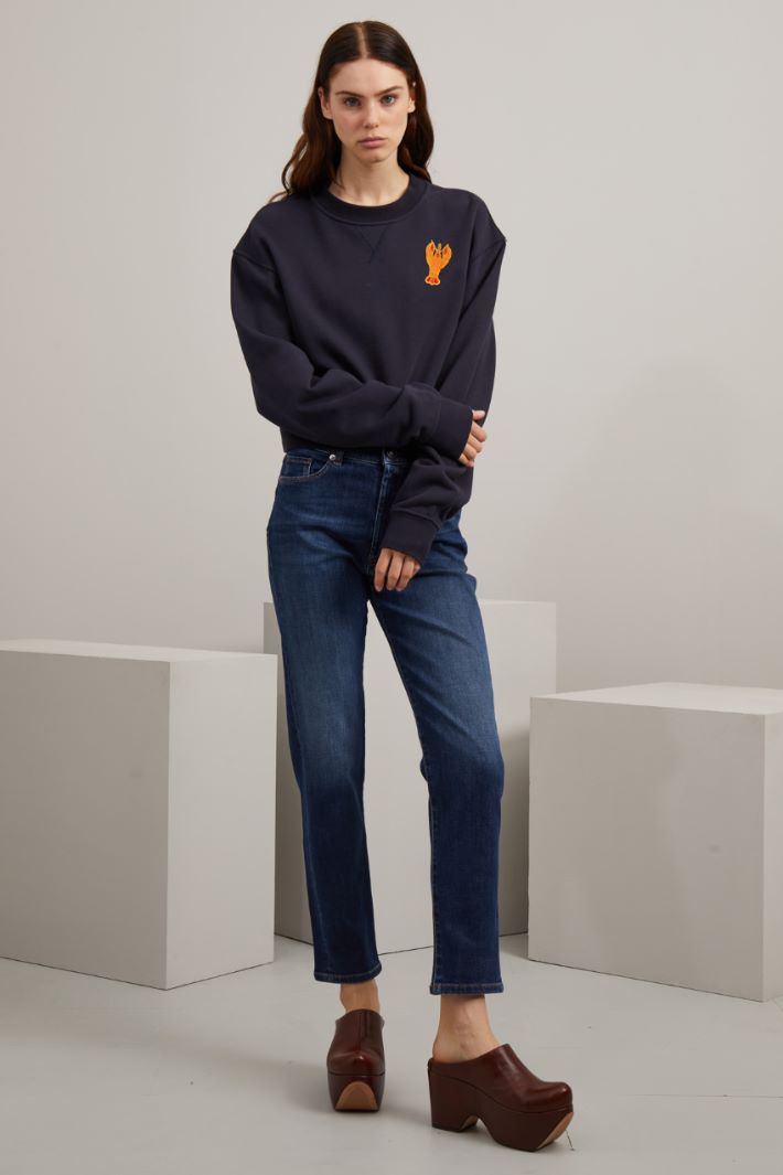 Felpa con patch Fashion Market Felpa con patch Fashion Market