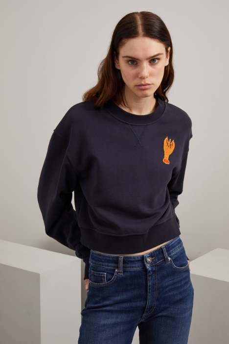 Felpa con patch Fashion Market