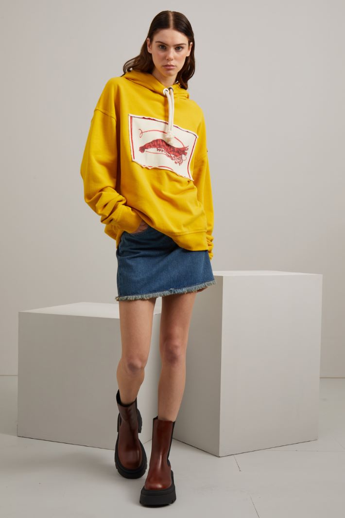 Felpa over con cappuccio Fashion Market Felpa over con cappuccio Fashion Market