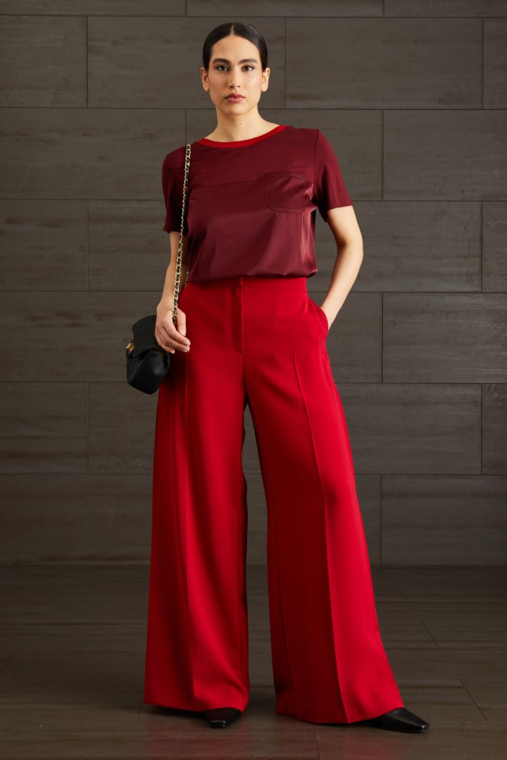 T-shirt in jersey e raso Fashion Market T-shirt in jersey e raso Fashion Market