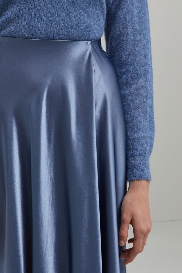 Gonna midi in raso Fashion Market