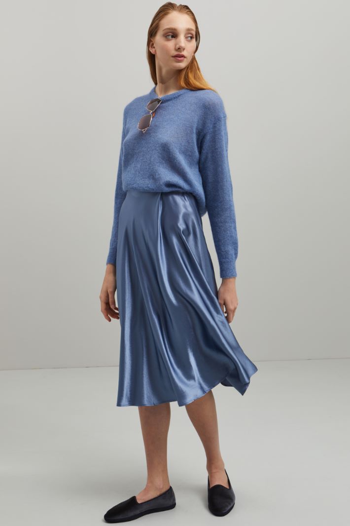 Gonna midi in raso Fashion Market