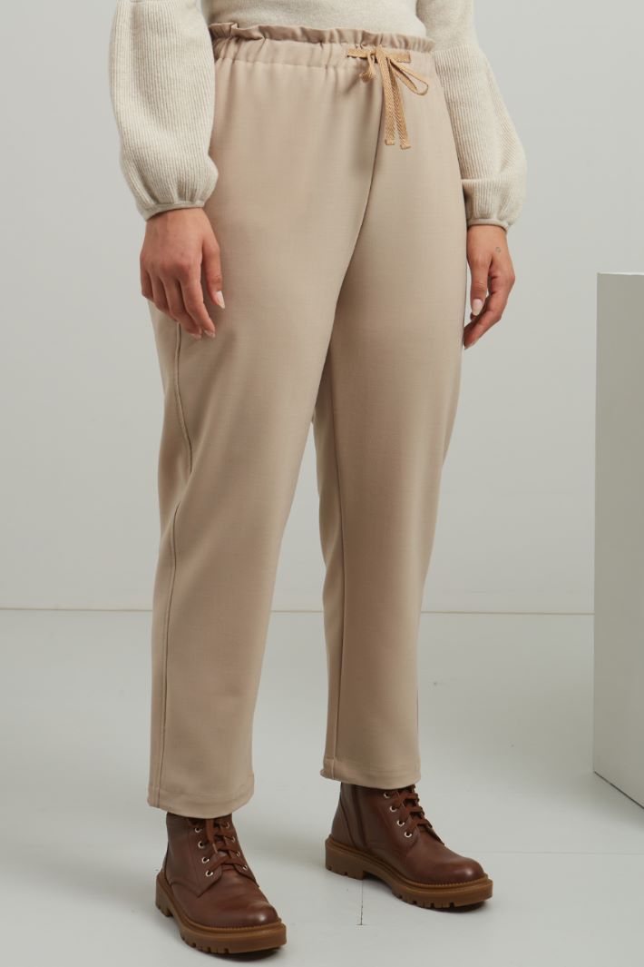 Pantaloni in tela di lana Fashion Market