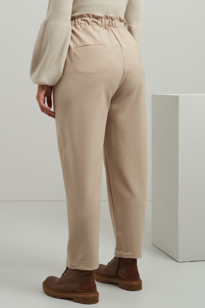 Pantaloni in tela di lana Fashion Market