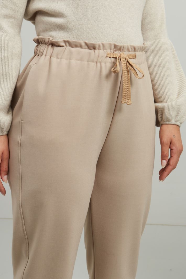 Pantaloni in tela di lana Fashion Market