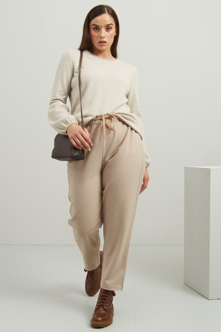 Pantaloni in tela di lana Fashion Market