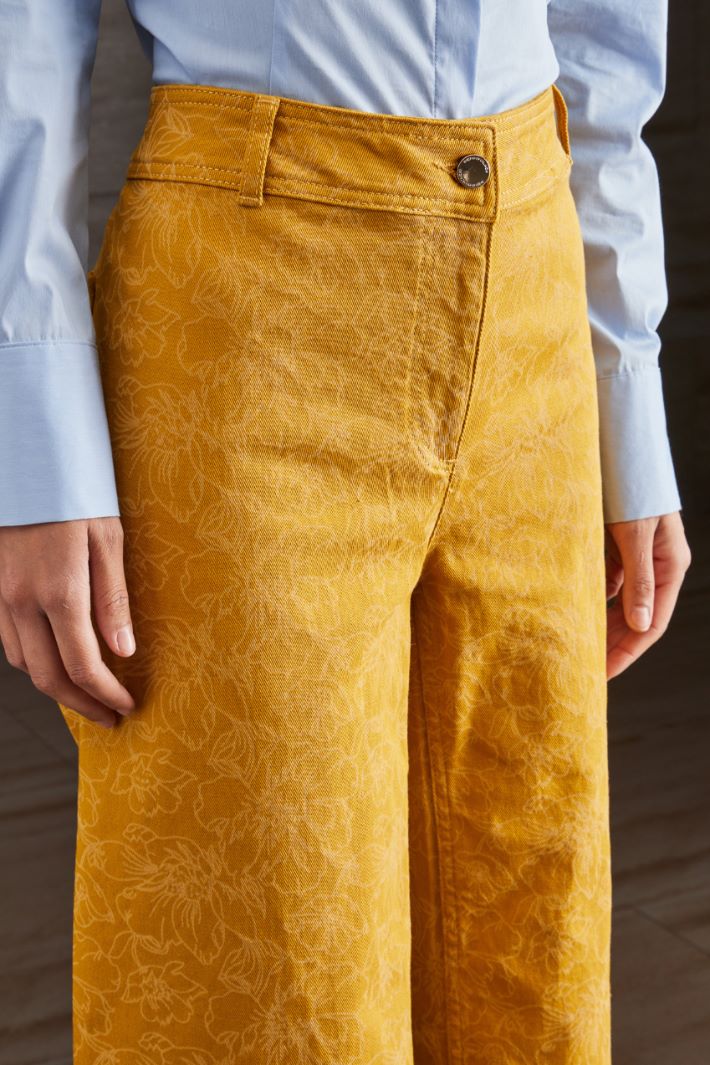 Jeans ampi in denim stampato Fashion Market