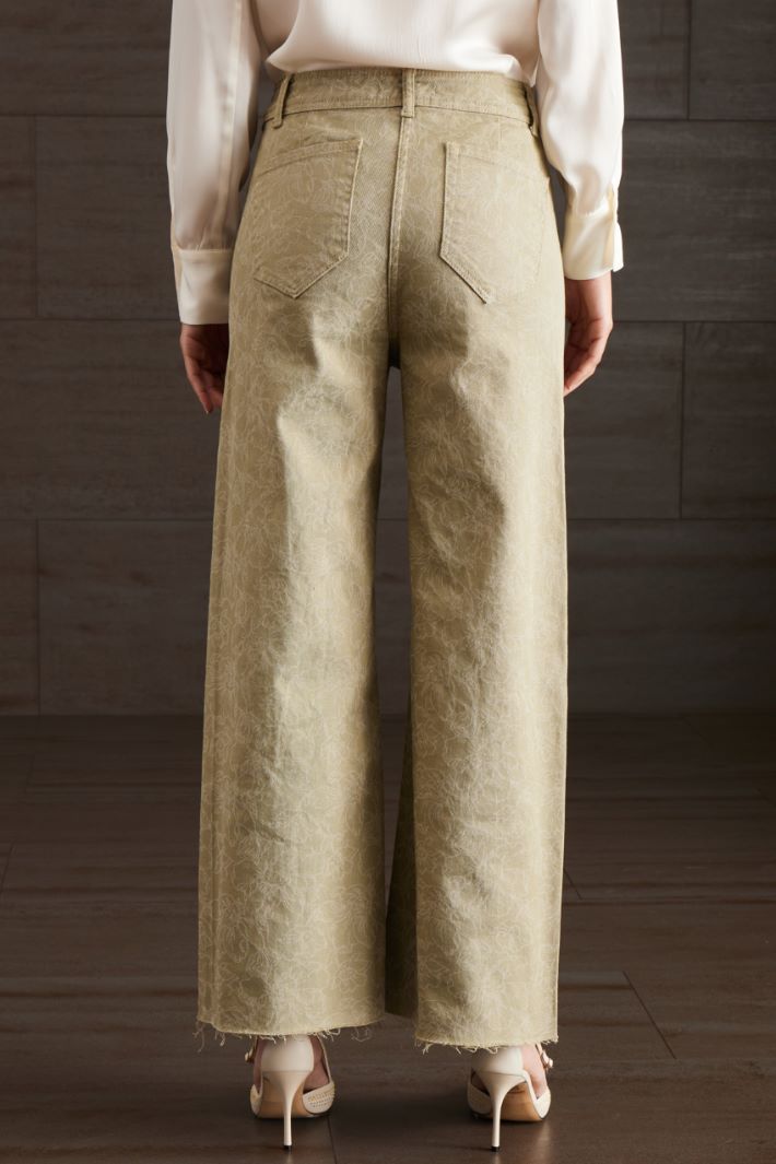 Jeans ampi in denim stampato Fashion Market