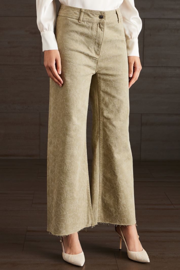 Jeans ampi in denim stampato Fashion Market