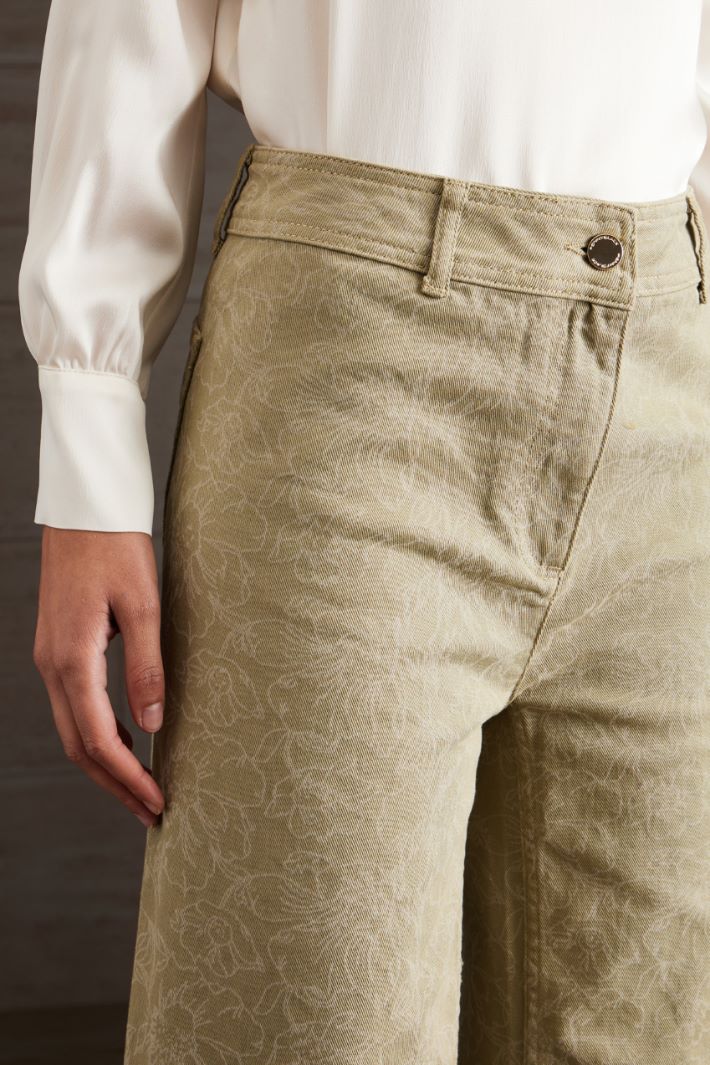 Jeans ampi in denim stampato Fashion Market