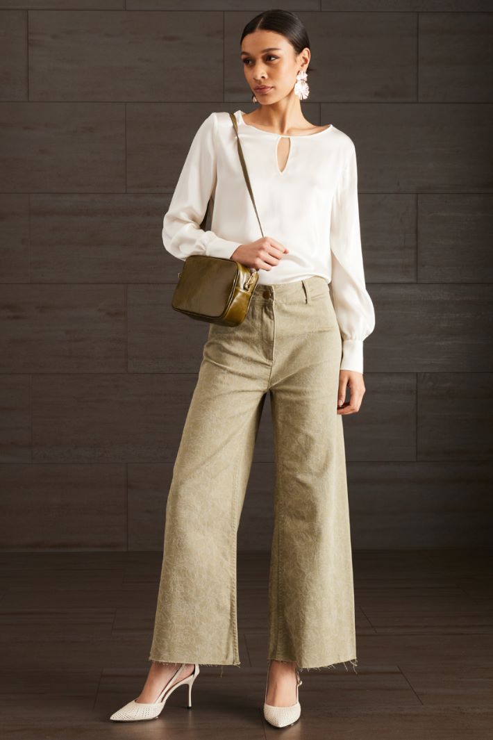 Jeans ampi in denim stampato Fashion Market