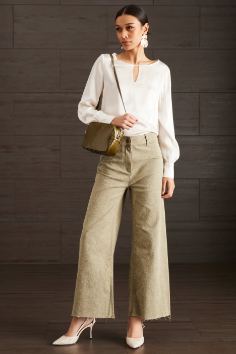 Jeans ampi in denim stampato Fashion Market