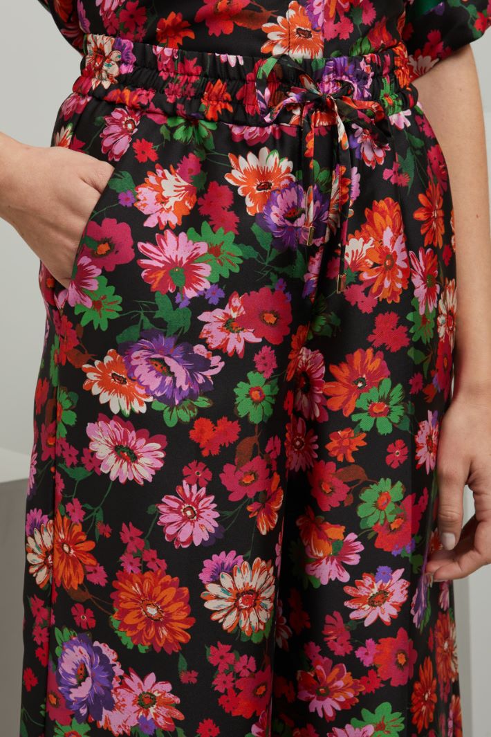 Pantaloni in raso stampato Fashion Market Pantaloni in raso stampato Fashion Market