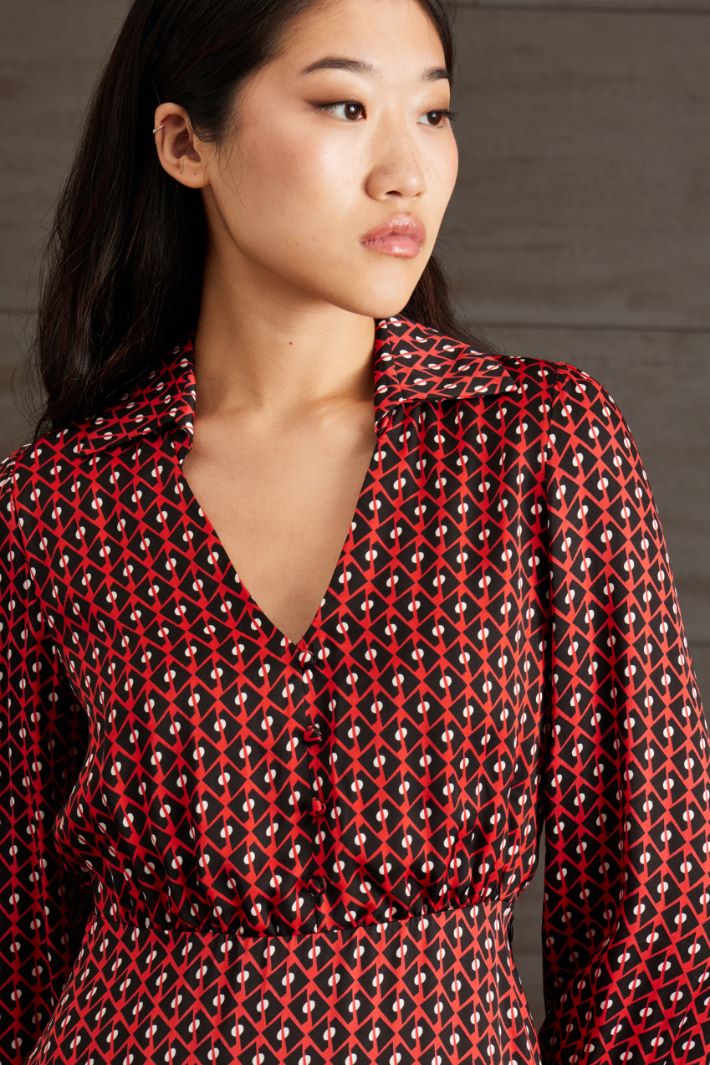 Abito in raso di pura viscosa Fashion Market