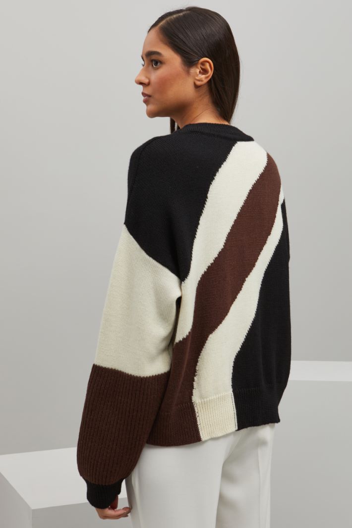 Maglia con intarsio Fashion Market