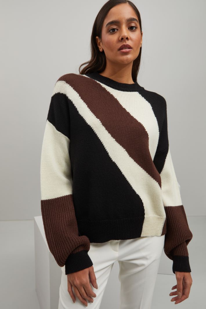 Maglia con intarsio Fashion Market