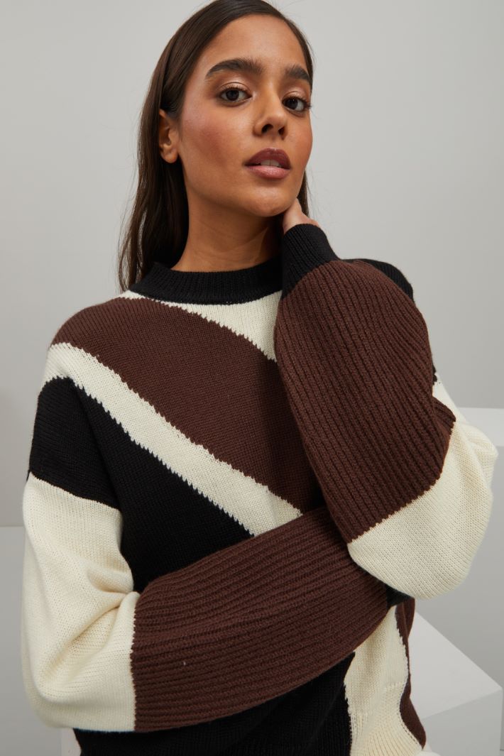 Maglia con intarsio Fashion Market