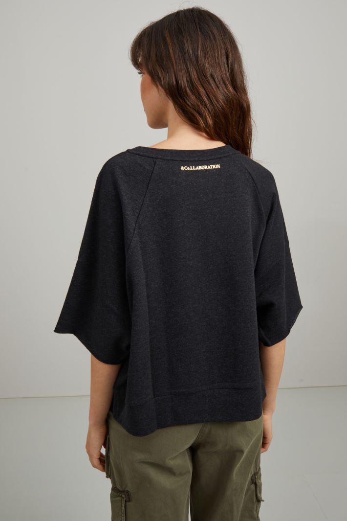 Felpa con ricamo Fashion Market Felpa con ricamo Fashion Market