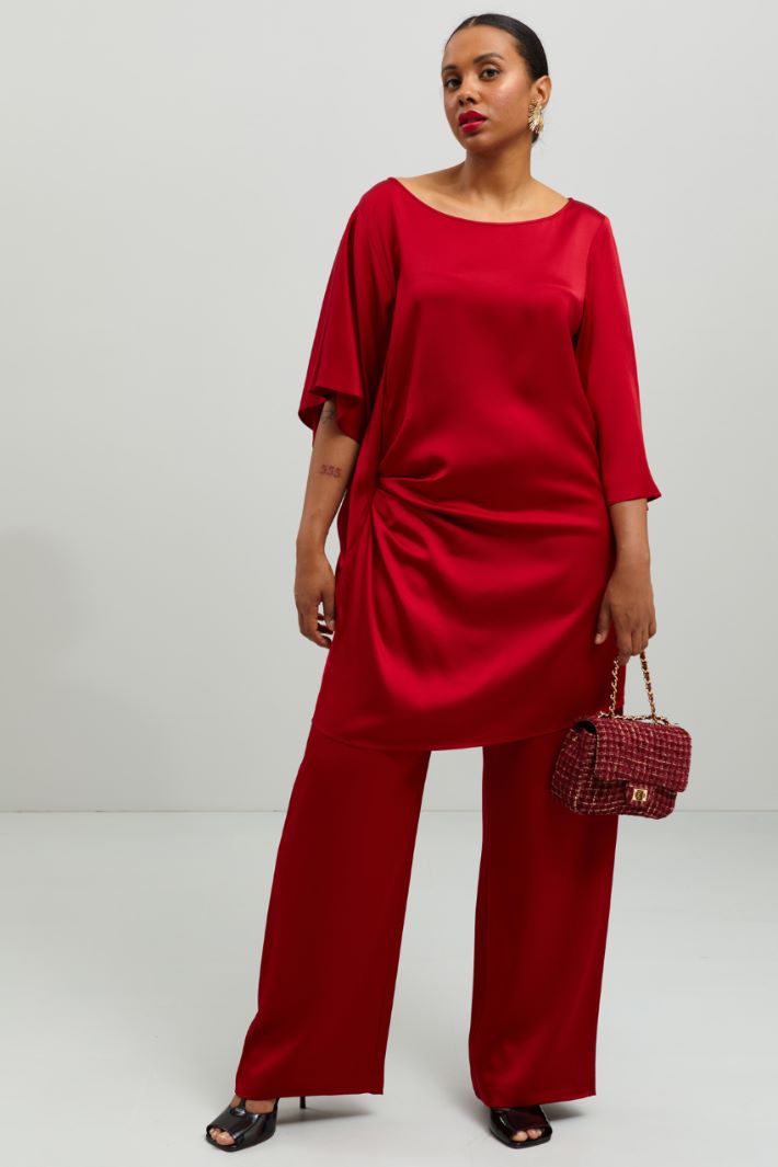 Pantaloni a palazzo in raso Fashion Market