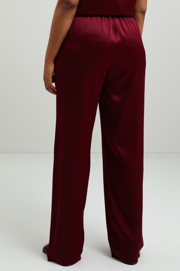 Pantaloni a palazzo in raso Fashion Market