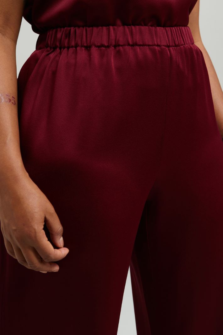 Pantaloni a palazzo in raso Fashion Market