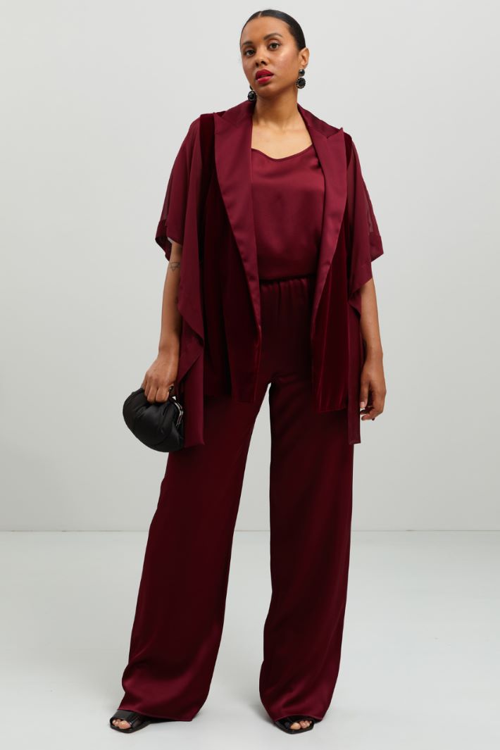 Pantaloni a palazzo in raso Fashion Market