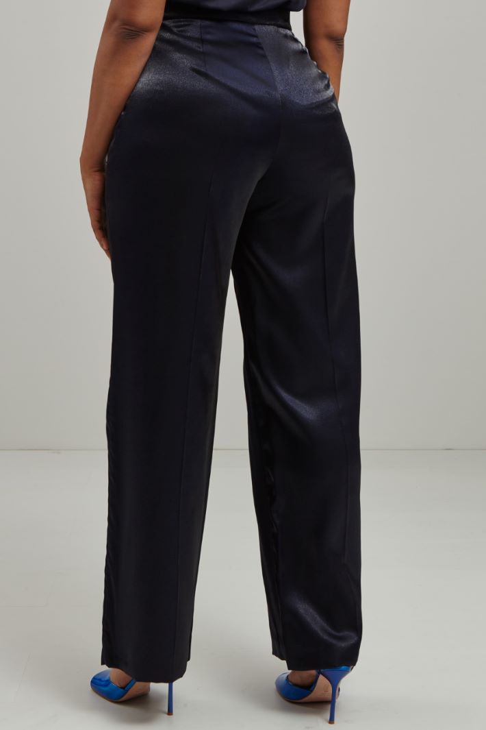 Pantaloni a palazzo in raso Fashion Market