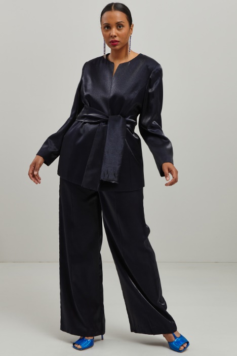 Pantaloni a palazzo in raso Fashion Market