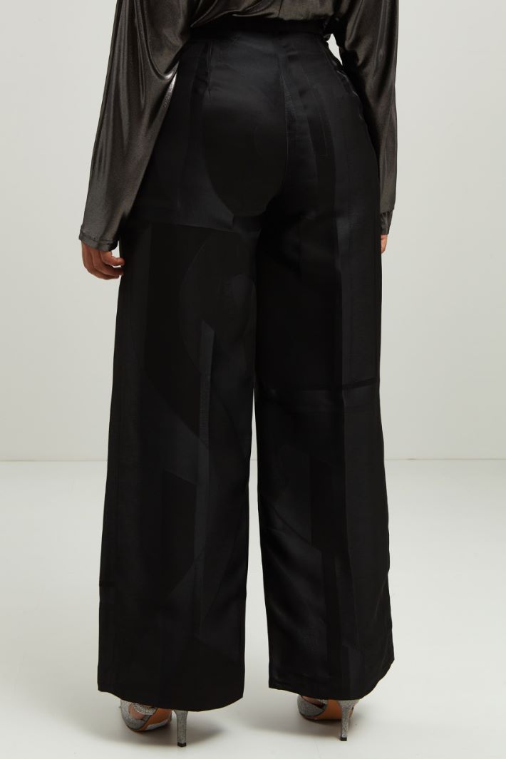 Pantaloni jacquard a palazzo Fashion Market Pantaloni jacquard a palazzo Fashion Market