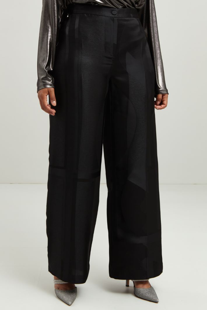 Pantaloni jacquard a palazzo Fashion Market Pantaloni jacquard a palazzo Fashion Market