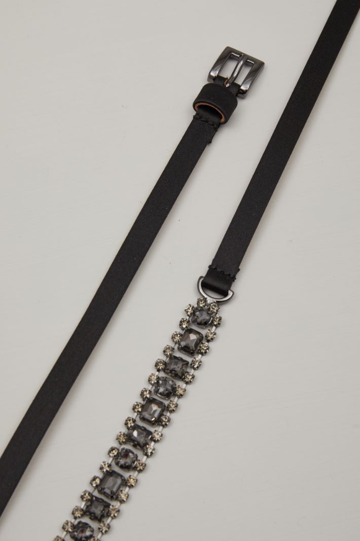 Cintura in raso e strass Fashion Market